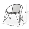 Georgia Chair Set Of 2 Matte Black Iron