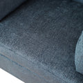 Oversized Accent Chair Comfortable Armrest Cushions, Versatile Neutral Style, Elegant Design, Durable Frame Blue Blue Polyester