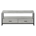 Tv Stand, 48 Inch, Console, Media Entertainment Center, Storage Drawers, Living Room, Bedroom, Grey Laminate, Black Metal, Contemporary, Modern Grey 70 79 Inches Particle Board