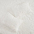 3 Piece Tufted Cotton Chenille Da Comforter Set Off White King Cal King King Off White Cotton