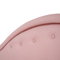 Queen Size Upholstered Platform Bed With Tufted Headboard, Led And 2 Drawers, Pink Box Spring Not Required Queen Pink Wood Bathroom Bed Frame Faux Leather Upholstered