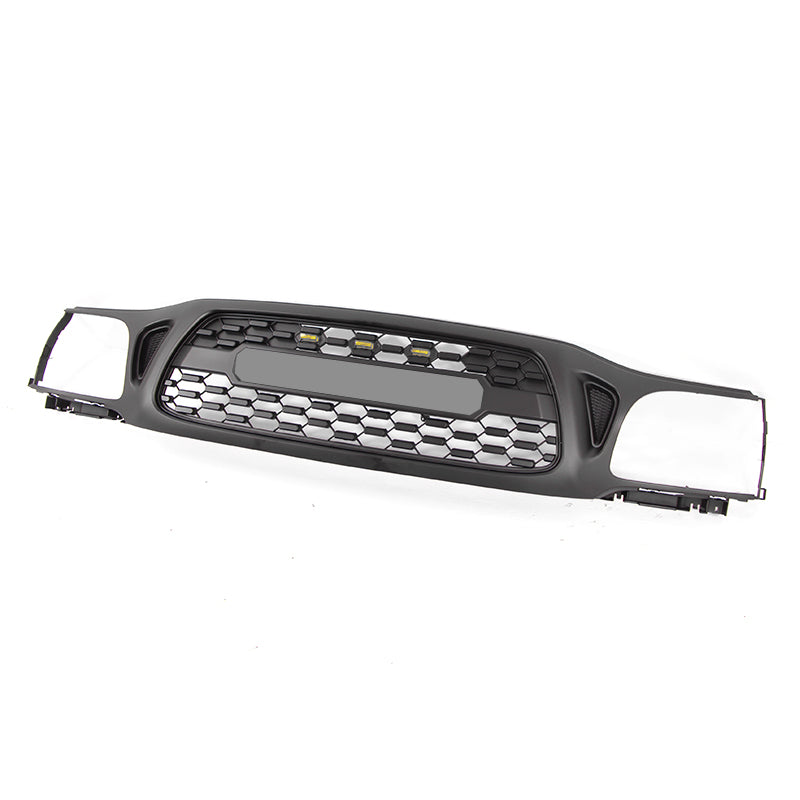 Front Grille Fits For Tacoma 2001 2002 2003 2004 With Light Letters Matte Black Radiatormesh Matte Black Abs