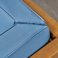 Oana Club Chair Pecan Blue Acacia Wood
