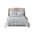 Back Print Long Fur Comforter Mini Set Twin Grey Polyester