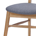 Chair Set Of 2 Gray Fabric