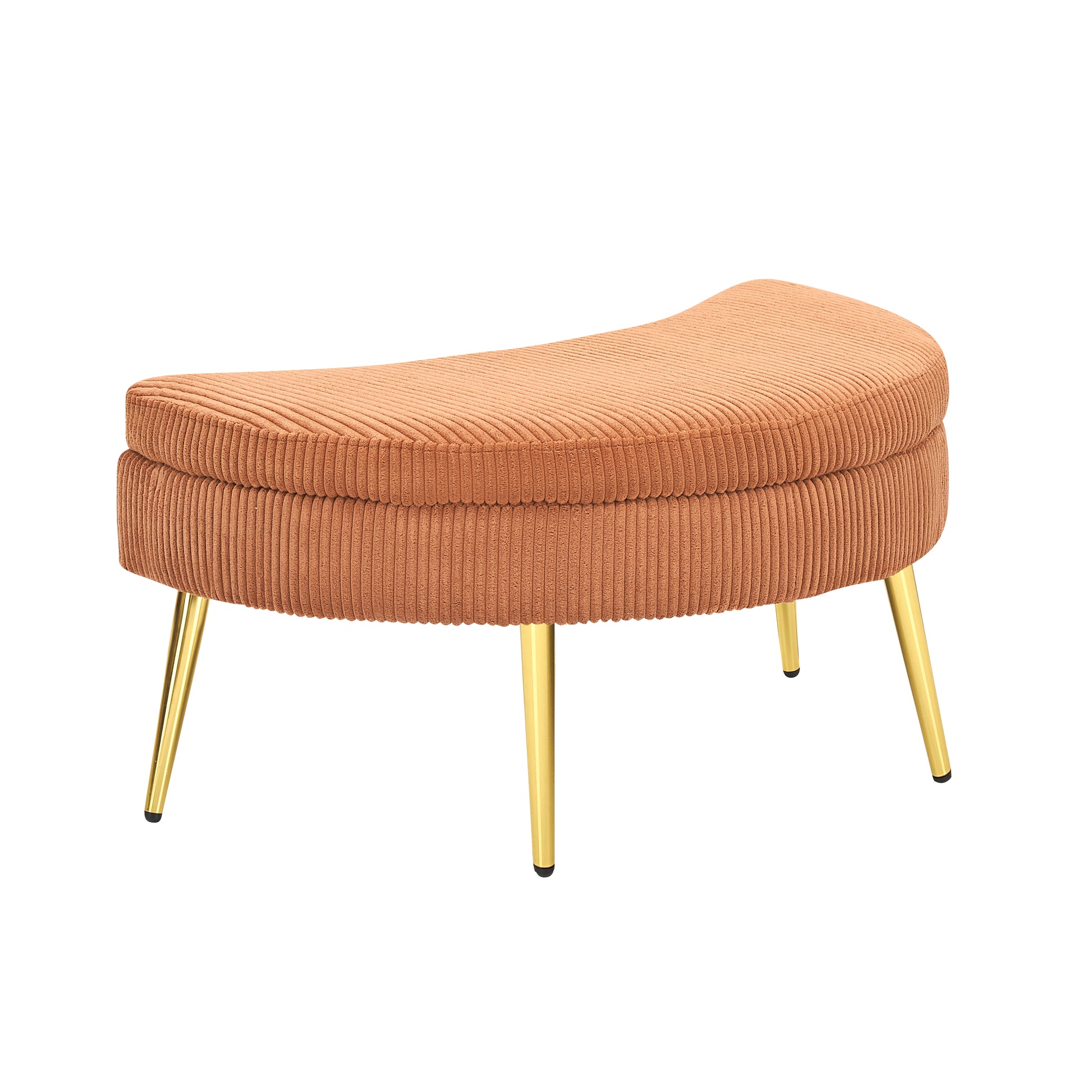 3206 Comfortable Seating Suitable For Small Apartment Bedroom Space Orange Corduroy 1 Seat