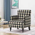 Harrison Tufted Club Chair Black Fabric