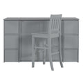 Twin Size Murphy Bed With Drawers, Cabinets And Usb Ports,Gray Twin Gray Mdf Lvl