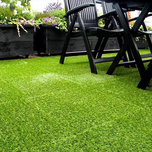 36Pcs Interlocking Artificial Grass Tiles For Patio, Balcony, Backyard, Artificial Turf Floor, 12"X12" Green Plastic