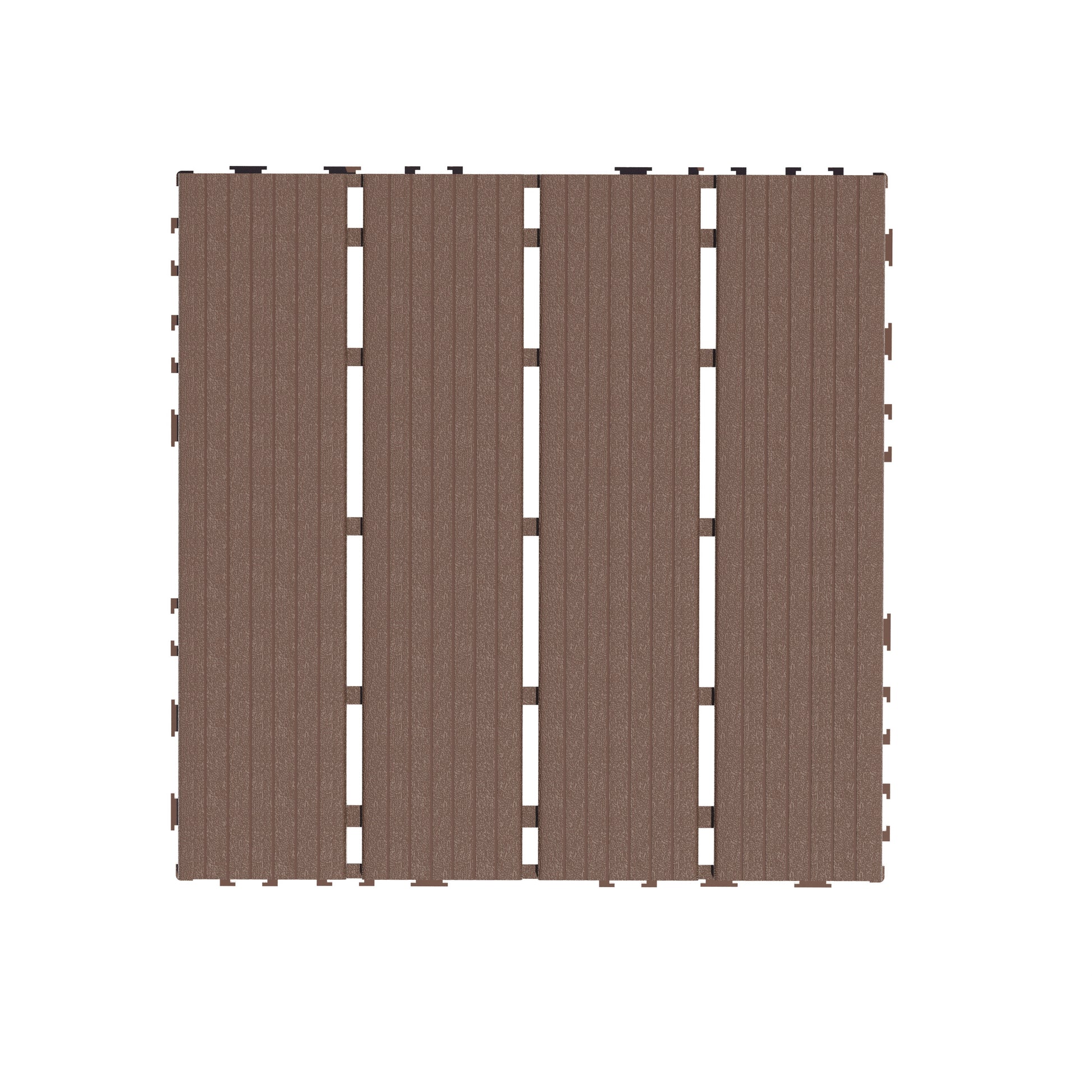 Plastic Interlocking Deck Tiles,44 Pack Patio Deck Tiles,12"X12" Square Waterproof Outdoor All Weather Use, Patio Decking Tiles For Poolside Balcony Backyard, Brown Brown Polypropylene