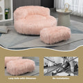 Coolmore Bean Bag Chair, Floor Sofa With Handle,Accent Sofa Chair With Ottoman For Gaming Reading Relaxing Pink Pink Foam Plush