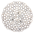 Decorative Metal Tray With Mesh Design And Ball Support,Gold And Black Gold Metal