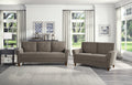 Brown Velvet Upholstery 1Pc Comfort Sofa Plush Seatbacks Tufted Detail Solid Wood Frame Modern Living Room Furniture Brown Velvet Wood Modern Flared Arms Solid Wood 3 Seat