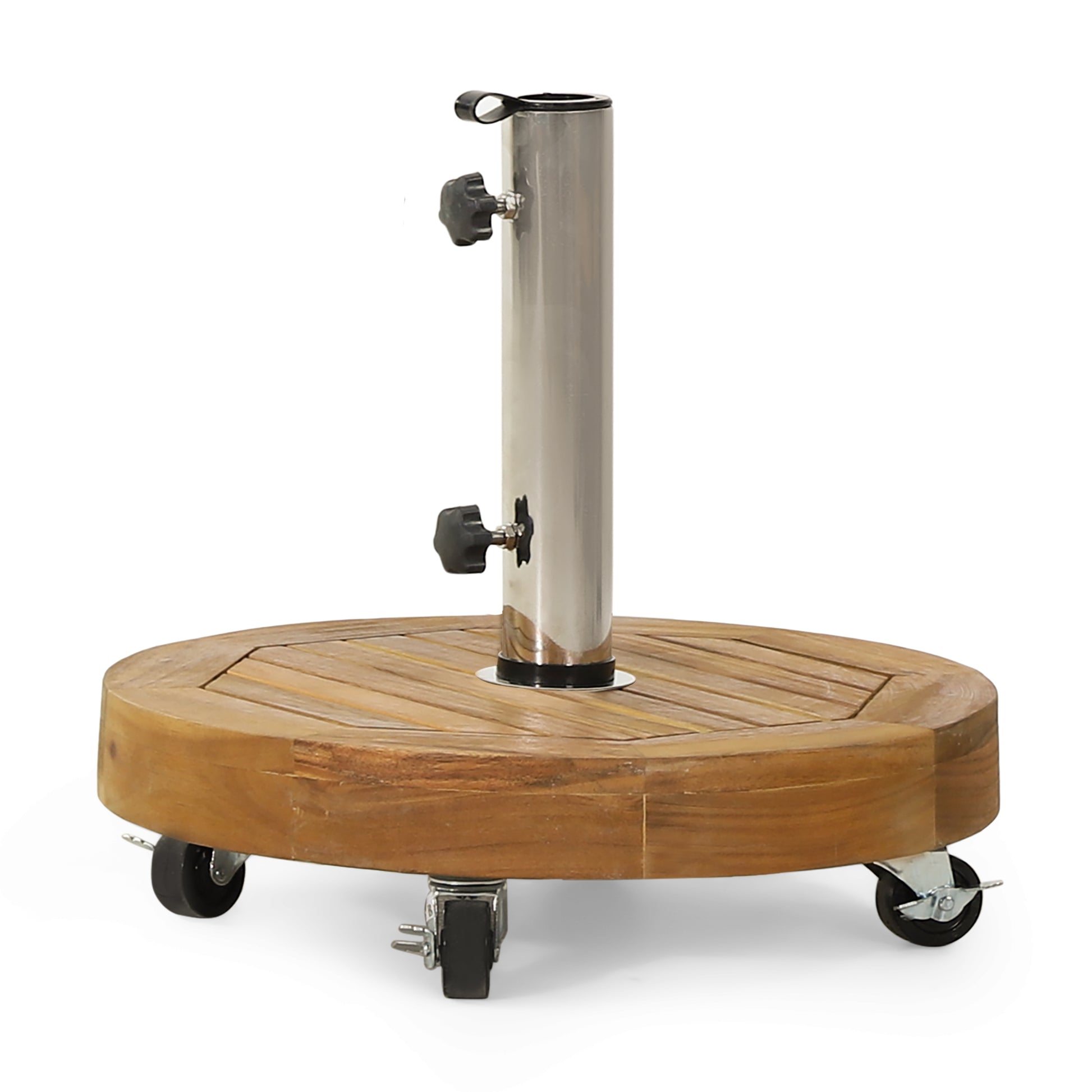 Ralph Round Umbrella Base Teak Concrete