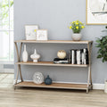 Console Table With 3 Self Kd Natural Wood