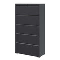 5 Drawer Metal Lateral File Cabinetblack Filing Cabinet With Lock, Lockable File Cabinet For Home Office, Locking Metal File Cabinet For Legal Letter A4 F4 Size Filing Cabinets 5 Or More Drawers Antique Black Office Drawers Included Modern Metal Metal