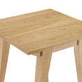 Japandi Minimal Solid Wood Side Table English Oak Light Brown Mdf Mdf