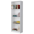 Sutton Bookcase With Tier Storage Shelves White Particle Board Engineered Wood