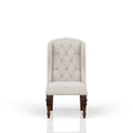 Upholstered Wing Host Chair Light Gray Upholstered