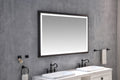 Bathroom Led Mirror Is Multi Functional And Each Function Is Controlled By A Smart Touch Button. Brown Aluminium