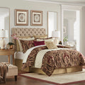 4 Piece Comforter Set Burdy King King Multicolor Polyester