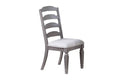 Light Grey Contemporary Style Side Chairs Set Of 2Pc Wooden Frame Ladder Back Design Dining Room Furniture Light Grey Dining Room Foam Classic,Contemporary,Modern Dining Chairs Rubberwood Ladder