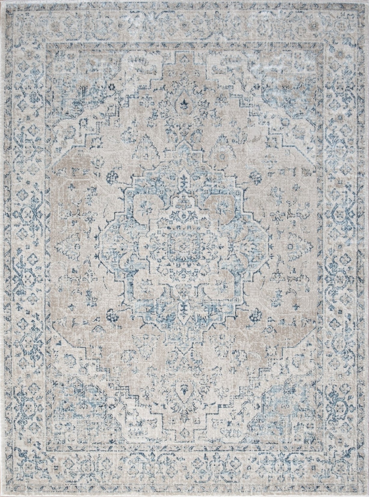 Noble Gc Gen7001 Ivory 5 Ft. 3 In. X 7 Ft. 3 In. Area Rug Beige Polyester