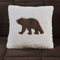 Plush To Sherpa Down Alternative Comforter Set King Brown Ivory Polyester