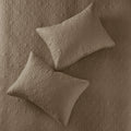 Reversible Bedspread Set Mocha Queen Mocha Cotton