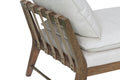 Daybed W Leather Strap Detail White Upholstered