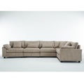 Arrival Oversized Modular Sectional Sofa Couches Set,Corduroy Upholstered Deep Seat Comfy Sofa For Living Room ,5 Seat ,Brown Brown Fabric 5 Seat