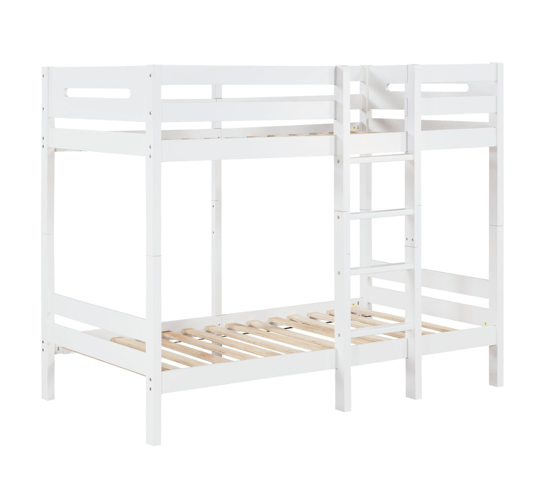 Esin Bunk Bed T T , White Finish Bd01864 Twin White Wood