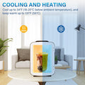 4L 6 Can Mini, Portable Cooler & Warmer Freon Free Small Refrigerator, Compact Fridge For Skincare, Beverage, Food, Cosmetics, Black Black Plastic
