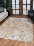 Noble Gc Gen7008 Gold 2 Ft. 7 In. X 7 Ft. 3 In. Area Rug Gold Polyester