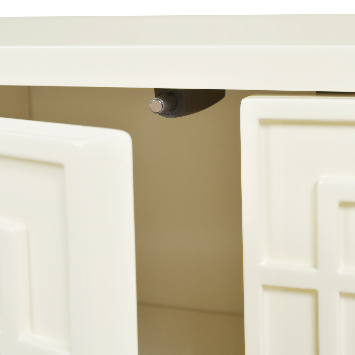 Gemini 79" Sideboard Storage Buffet, White Lacquer Birchwood White Solid Wood Mdf Solid Wood Mdf