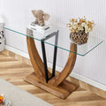 Modern Minimalist Rectangular Glass Table With 0.39 