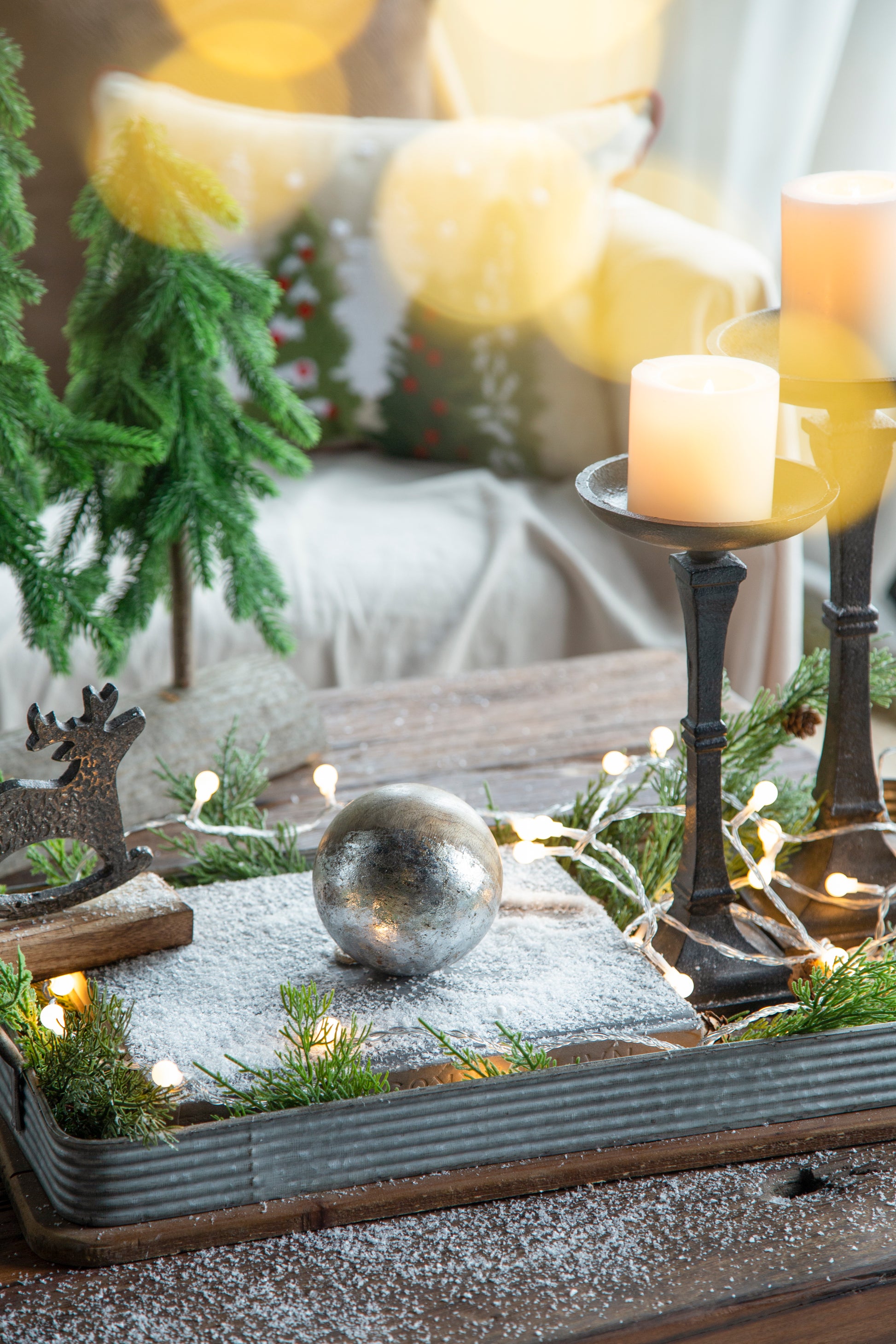 D4" Christmas Ball Ornaments, Wood Decorative Hanging Ball Christmas Tree Ornaments For Holiday Party Decorations, Set Of 4 Brown Wood