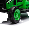 12V Kids Ride On Electric Tractor Black Knight,Kids Ride On Toy.2Wd,Non Skid Tires, Steering Wheel, Foot Pedal,With Removable Storage Tug,Light,Bluetooth,Music,Mp3,Usb,Power Display For Kids Aged 2 3. Green 50 99 Lbs Polypropylene