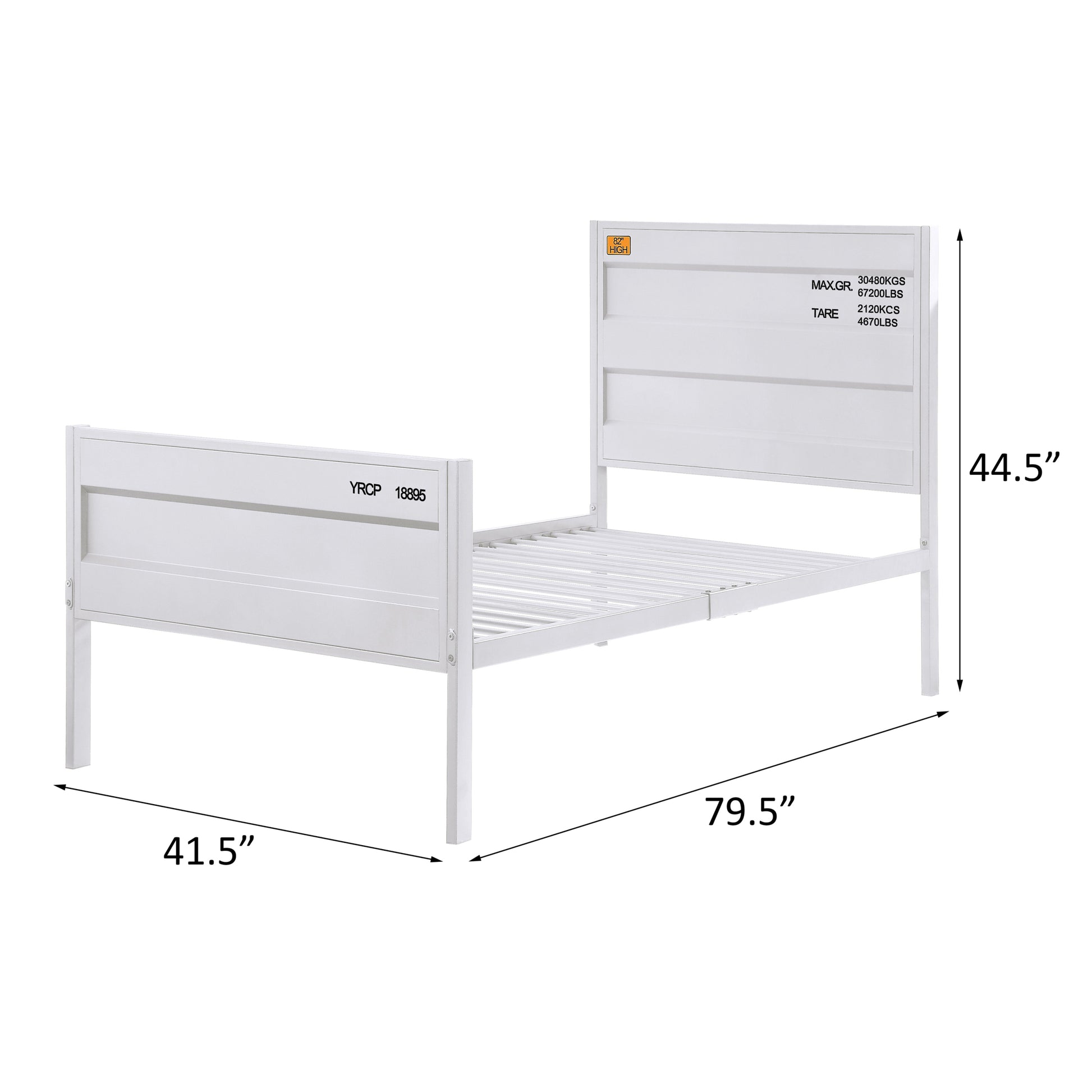 White Twin Platform Bed Twin White Iron Bedroom Contemporary Slat Beds Metal