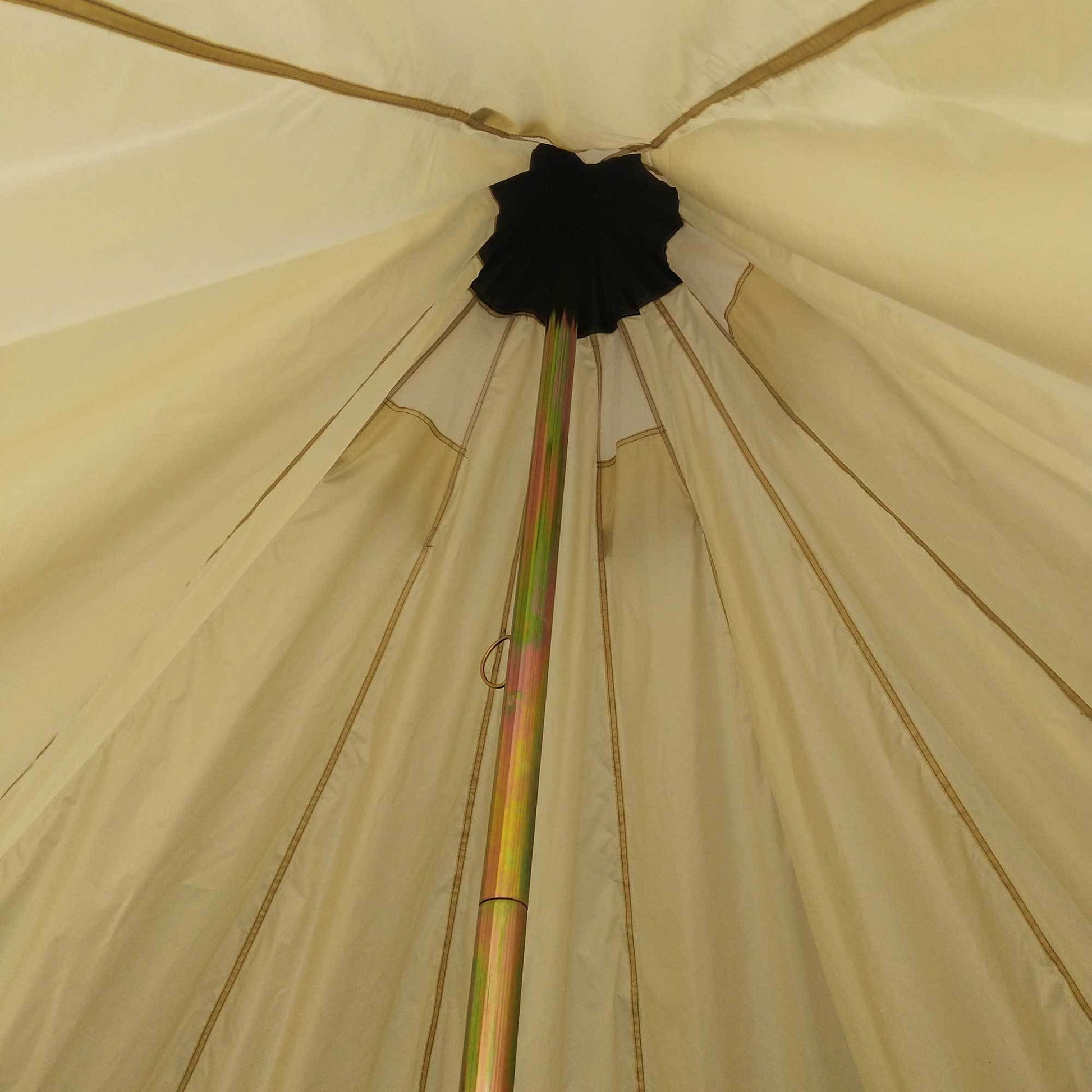 Outsunny 10 Person Yurt Tent Glamping Bell Tent With Spacious Interior,Waterproof Design, For Family Outdoor Camping, 16' X 16' X 10' Beige Polyester