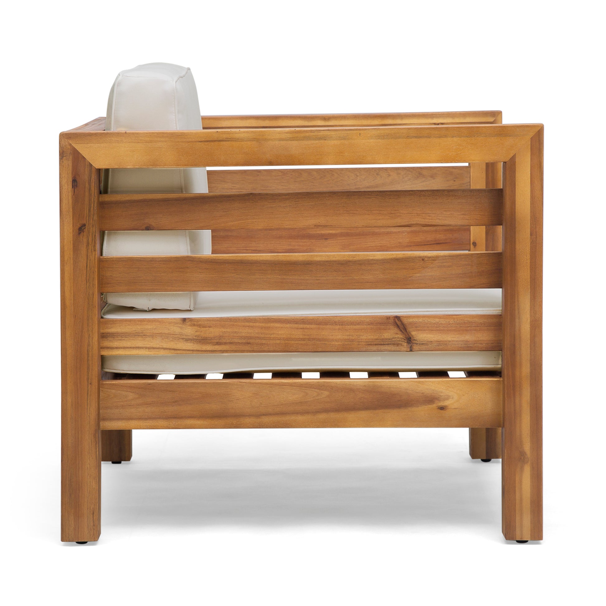 Oana Club Chair Beige Acacia Wood