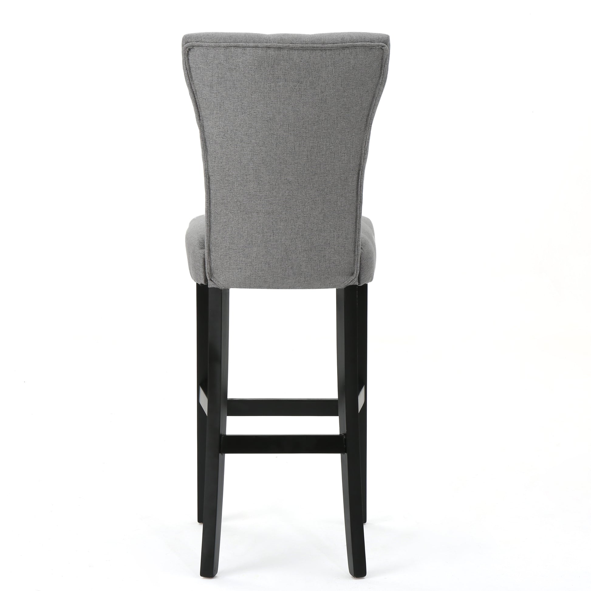 Barstool Grey Wood Fabric