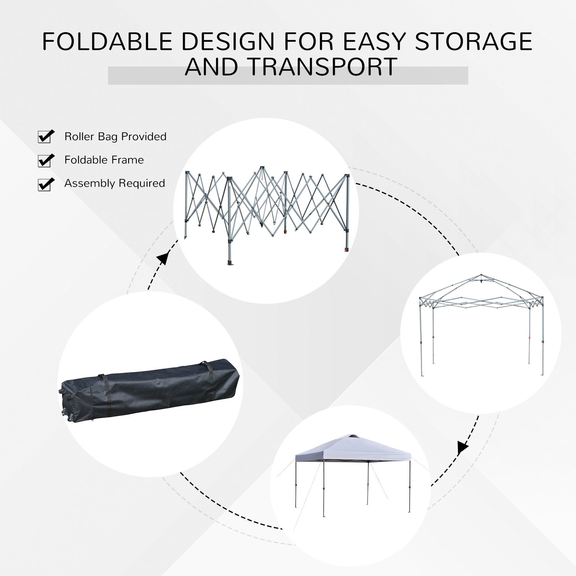 Outsunny 10' X 10' Pop Up Canopy Tent, Instant Sun Shelter With 3 Level Adjustable Height, Top Vents And Wheeled Carry Bag For Outdoor, Garden, Patio, White White Steel