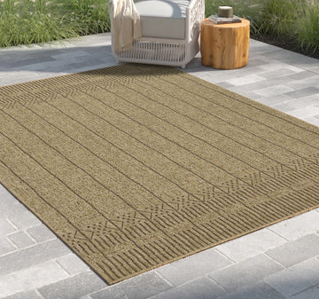 Earth Gc Ntl1009 Jute Mocha 7 Ft. 10 In. X 10 Ft. 3 In. Indoor Outdoor Area Rug Natural & Light Brown Polyester Polypropylene