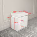 Modern White Nightstand With 2 Storage Drawers,Led Lights, End Table For Bedroom Furniture White Particle Board