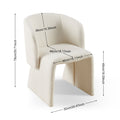 Modern Accent Chair White Single Sofa Chair,Upholstered Side Chair Teddy Comfy Chair For Dining Room Bedroom Living Room Reception Off White 1Pc Off White Primary Living Space Modern Teddy