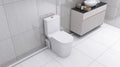 Upflush Toilet For Basement, 600W Macerating Toilet System With Powerful Dual Flush, Elongated 17.25 Ada Comfort, Soft Close Seat, 3 Water Inlets Connect To Sink, Shower, White White Modern Porcelain