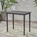 Outdoor Minimalist Acacia Wood Rectangle Bar Table Dark Gray Dark Gray Garden & Outdoor Minimalist Acacia Wood