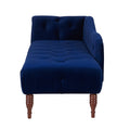 Samuel Tufted Roll Arm Chaise Lounge, Navy Blue Velvet Navy Blue Foam Velvet