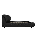 King Size Luxury Upholstered Platform Bed With Oversized Padded Backrest And Solid Wood Frame,Suitable For Multiple Heights Of Mattresses,Black Old Sku:W1885S00017 Box Spring Not Required King Black Wood Pine Solid Wood
